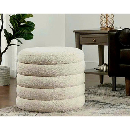 88003015 Dove White : Ghế,  Đôn , Bàn Coffee Tròn - Trắng Ngà